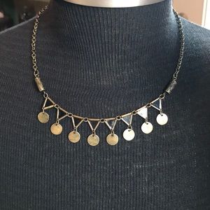 Bronze Aztec triangle necklace